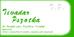 tivadar pszotka business card